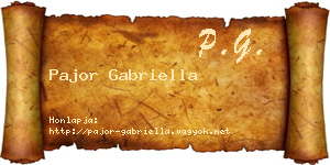 Pajor Gabriella névjegykártya